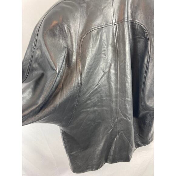 Vakko Vintage Dolman Sleeve Slouchy Leather Jacket Medium - Picture 4 of 4